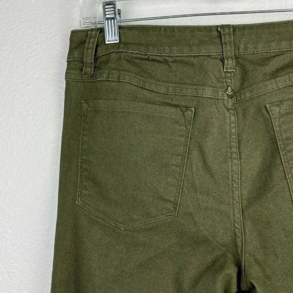 Prana Jeans Women's Size 6/28 x 31 Mid Rise Skinny Leg Stretch Denim Moss Green - Picture 4 of 9